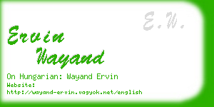 ervin wayand business card